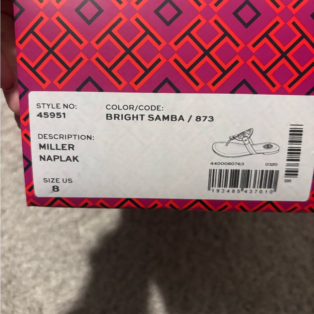 Tory Burch Miller Naplak Logo Sandals in Bright Samba color - Picture 2 of 5
